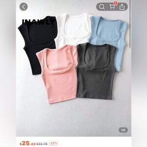 Women's Sleeveless Tops - Black, White, Pink, Gray, Blue